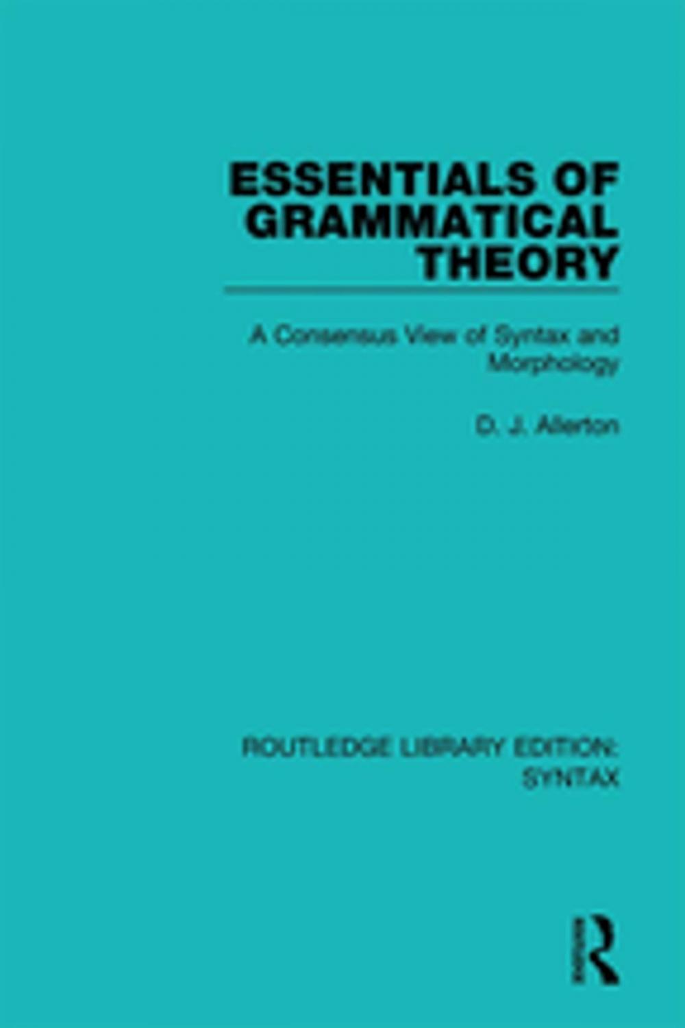 Big bigCover of Essentials of Grammatical Theory