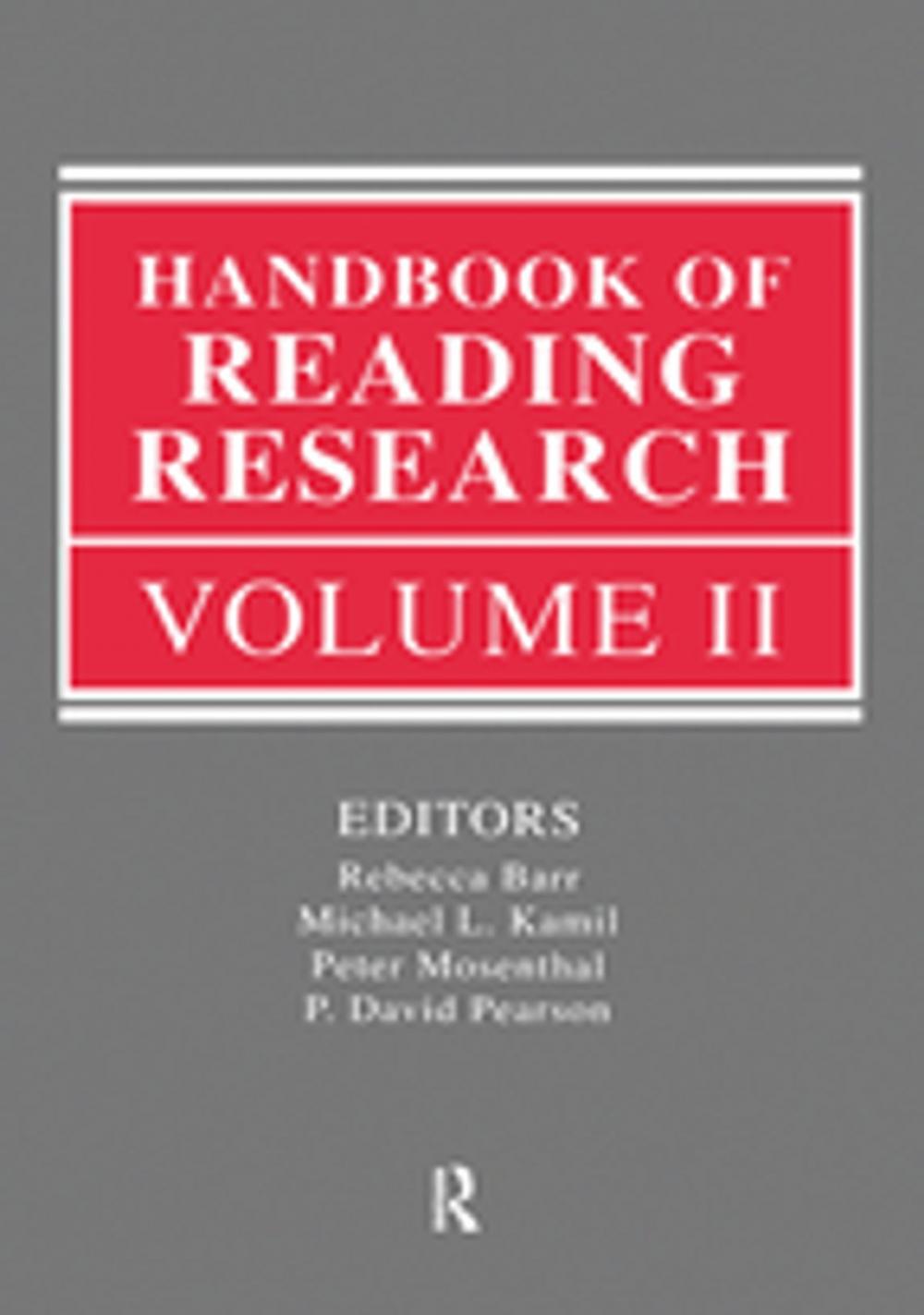 Big bigCover of Handbook of Reading Research, Volume II