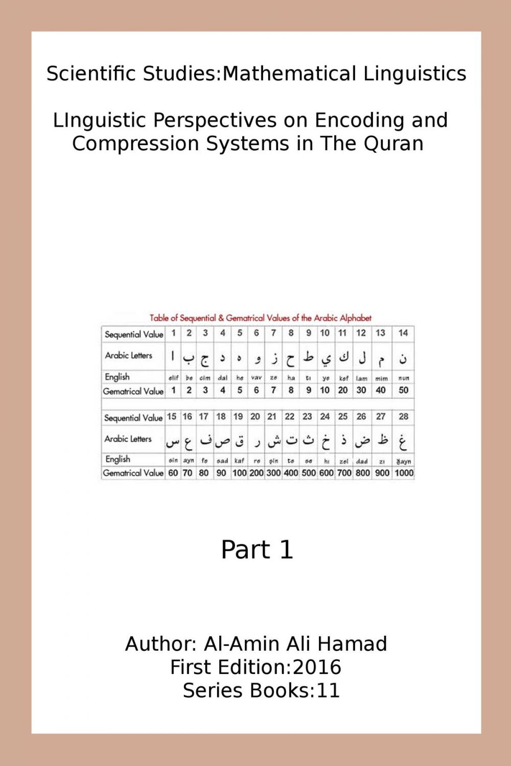Big bigCover of Linguistic Perspectives on Encoding and Compression Systems in the Quran