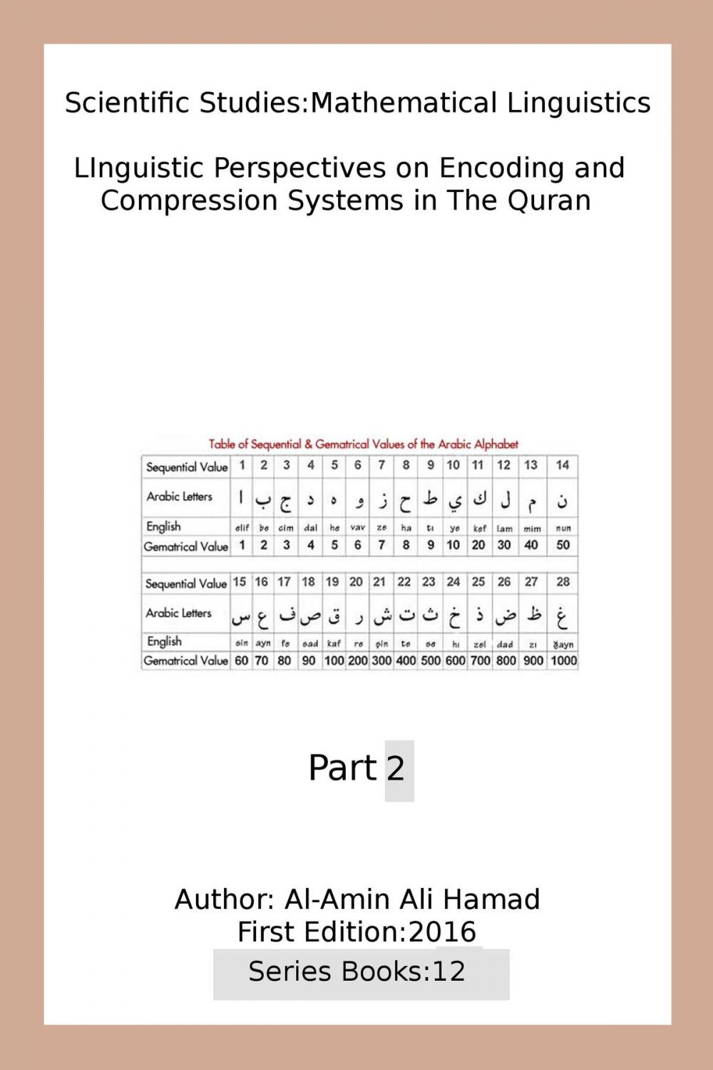 Big bigCover of Linguistic Perspectives on Encoding and Compression Systems in the Quran