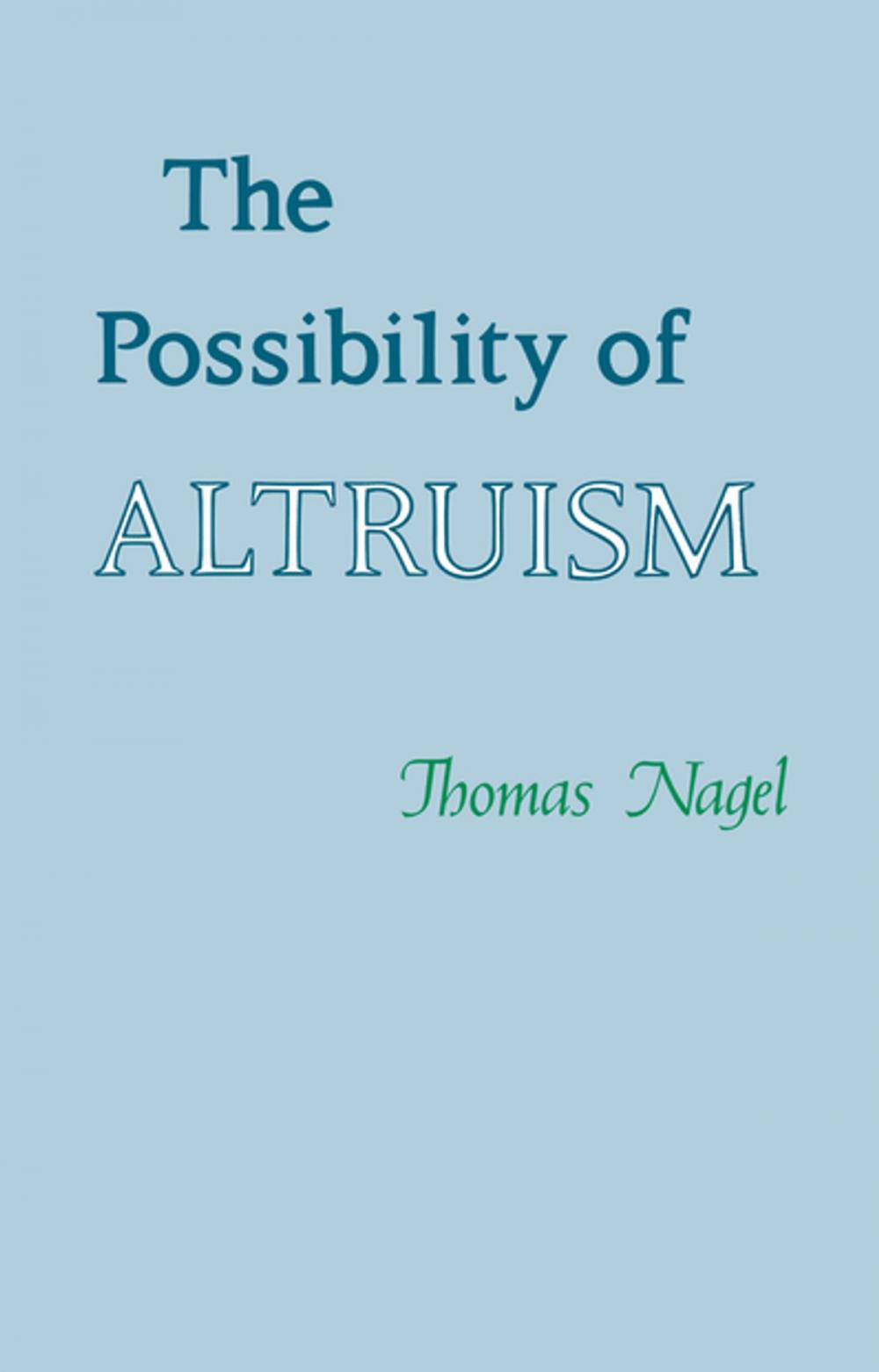 Big bigCover of The Possibility of Altruism