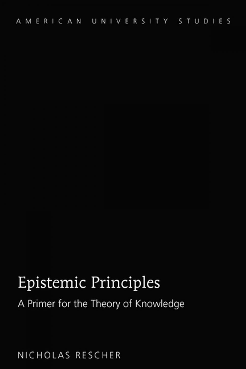 Big bigCover of Epistemic Principles