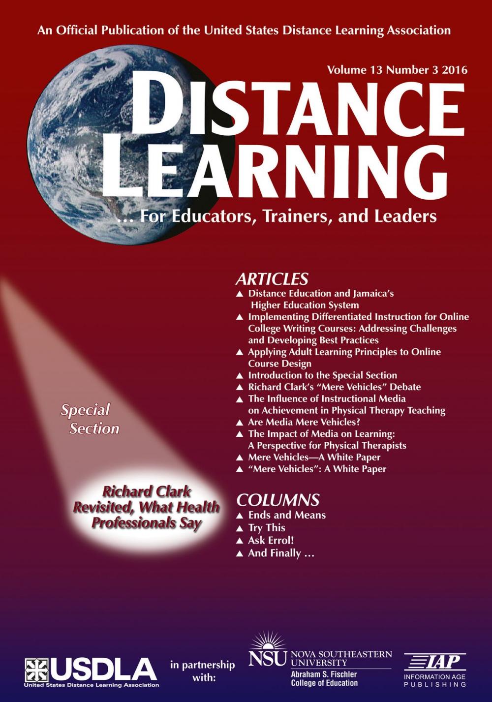 Big bigCover of Distance Learning Issue