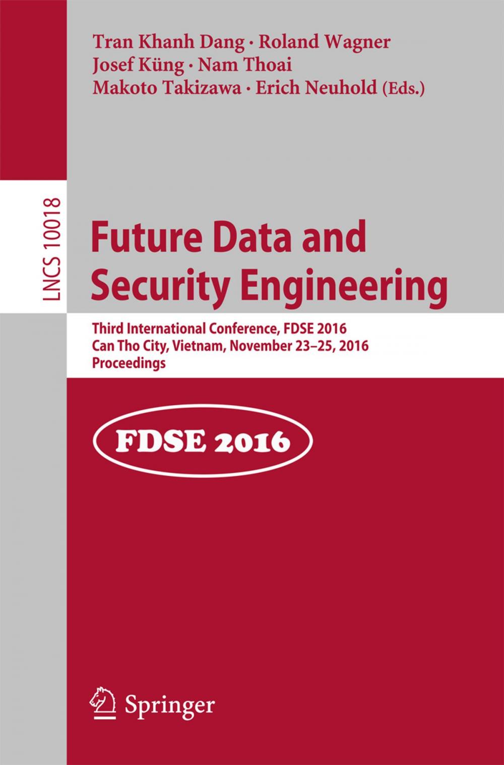 Big bigCover of Future Data and Security Engineering