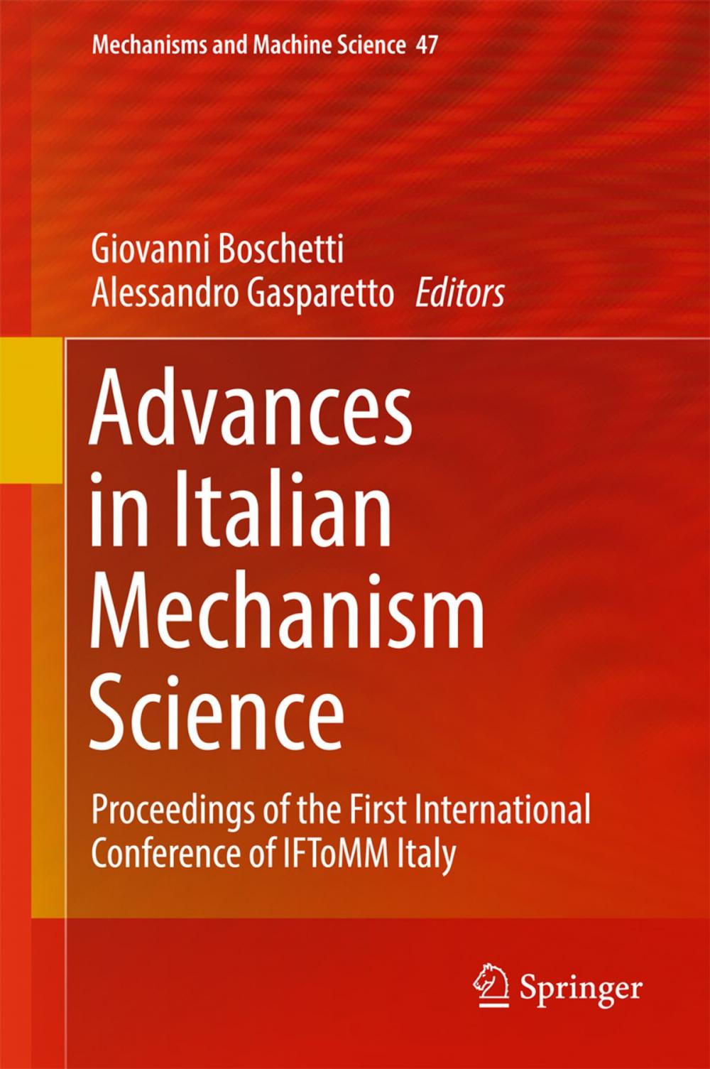 Big bigCover of Advances in Italian Mechanism Science