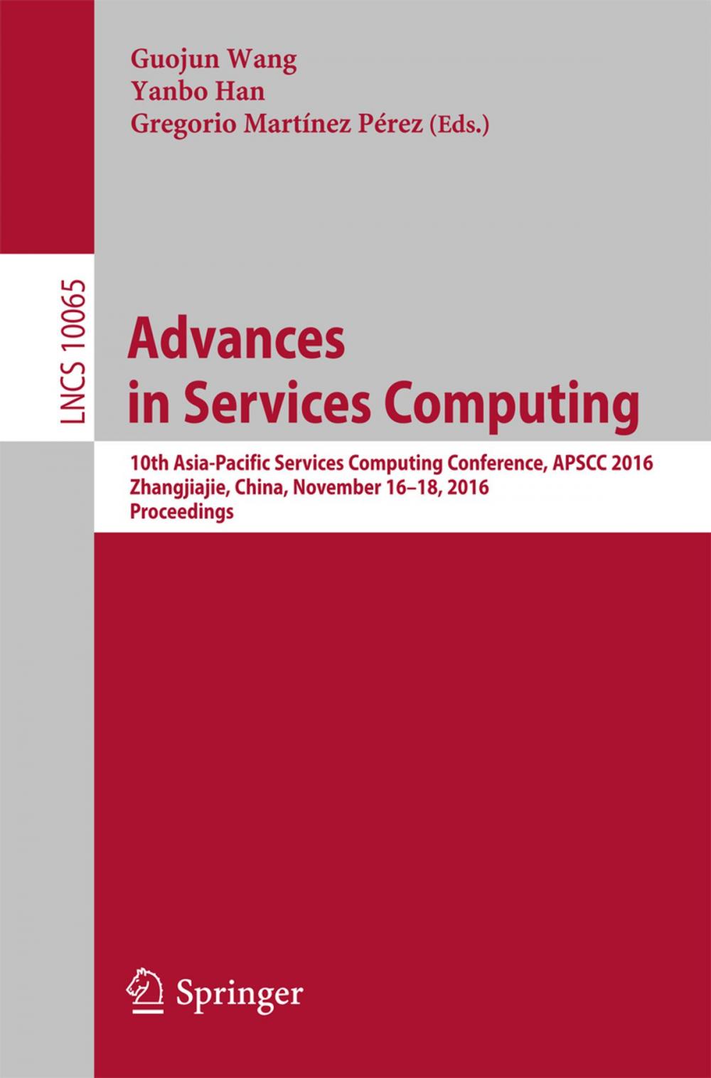 Big bigCover of Advances in Services Computing