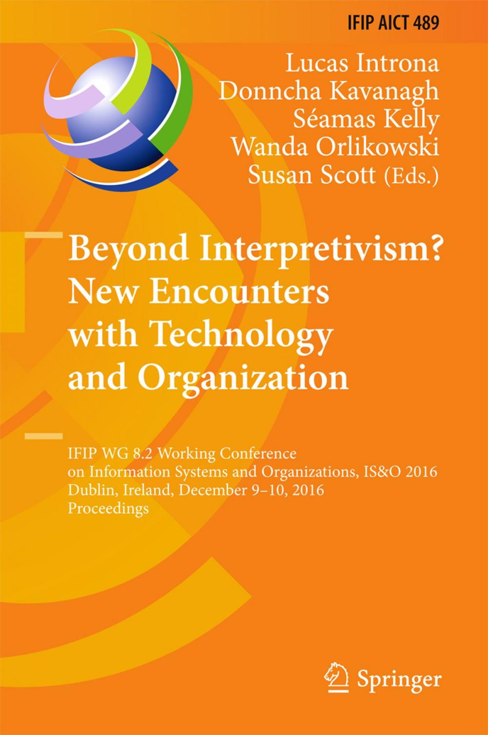 Big bigCover of Beyond Interpretivism? New Encounters with Technology and Organization