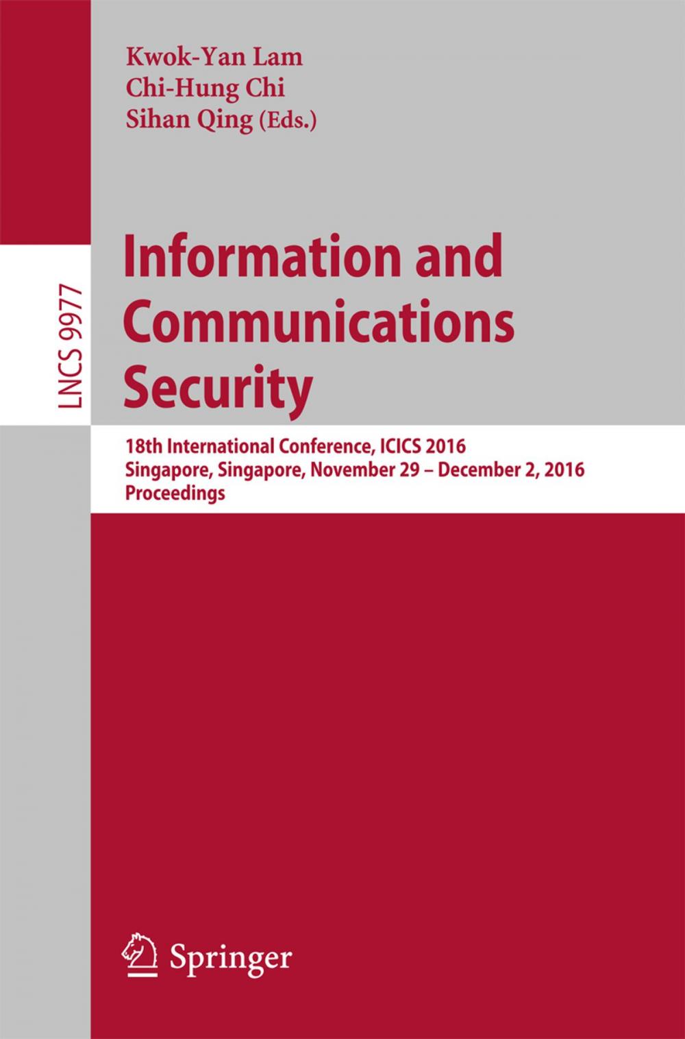 Big bigCover of Information and Communications Security