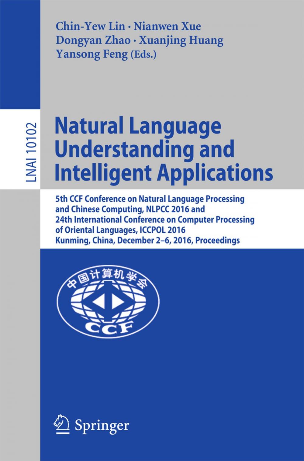 Big bigCover of Natural Language Understanding and Intelligent Applications