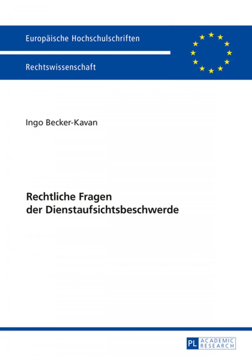 Big bigCover of Rechtliche Fragen der Dienstaufsichtsbeschwerde