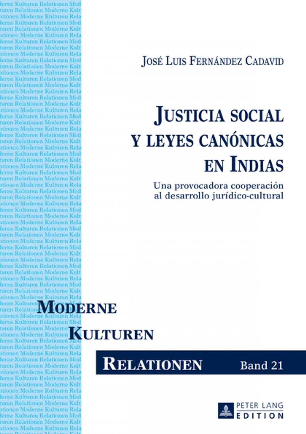 Big bigCover of Justicia social y leyes canónicas en Indias