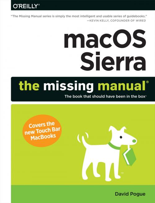 Cover of the book macOS Sierra: The Missing Manual by David Pogue, O'Reilly Media