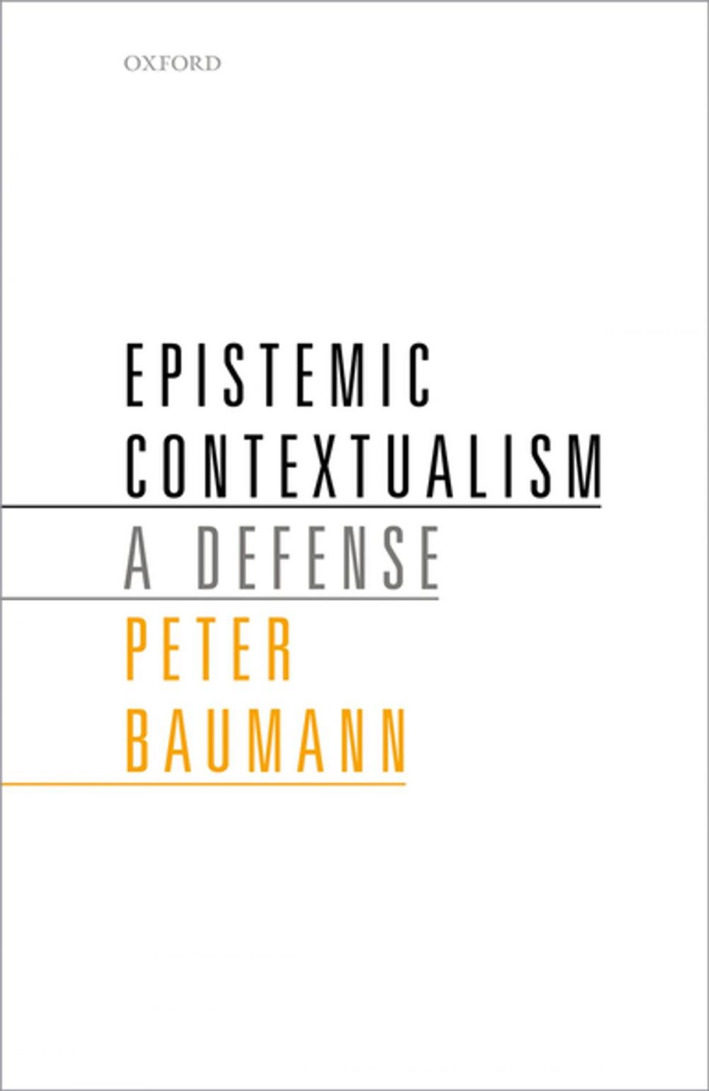 Big bigCover of Epistemic Contextualism