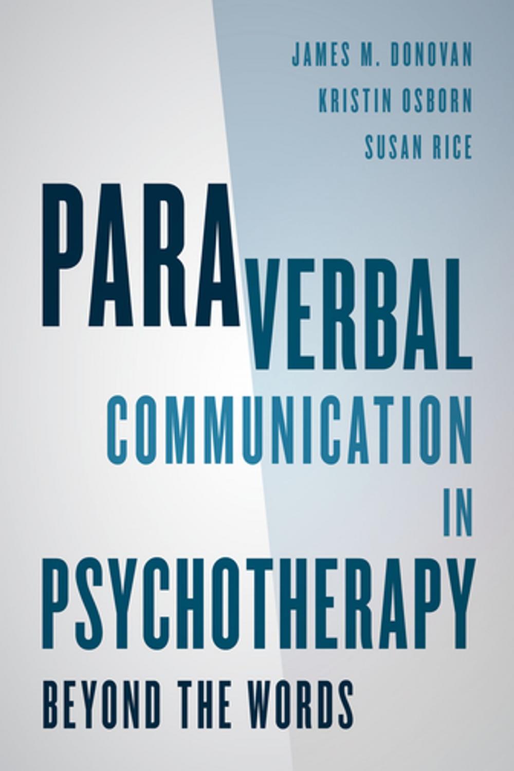 Big bigCover of Paraverbal Communication in Psychotherapy