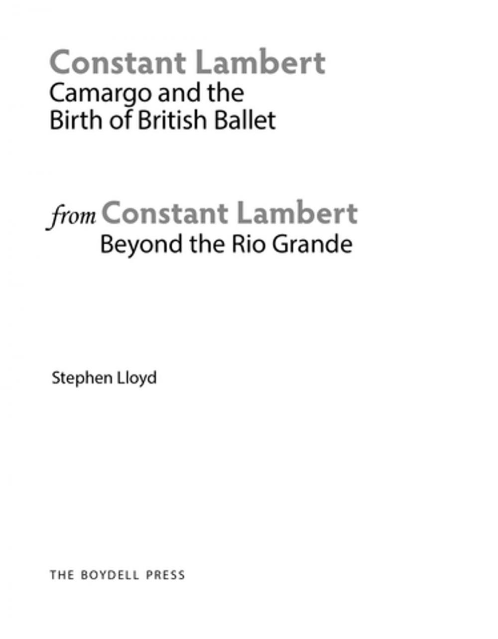 Big bigCover of Constant Lambert