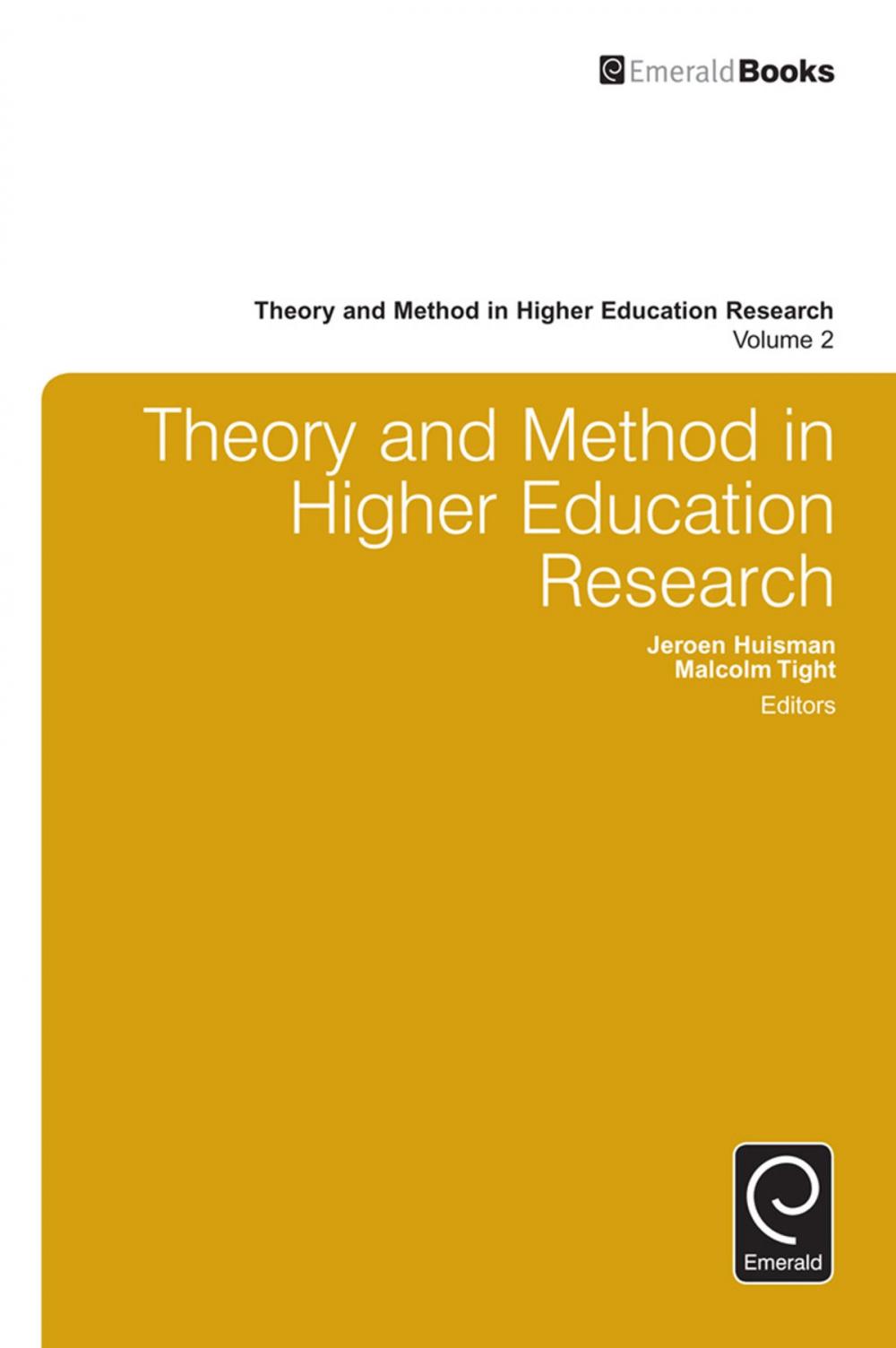 Big bigCover of Theory and Method in Higher Education Research