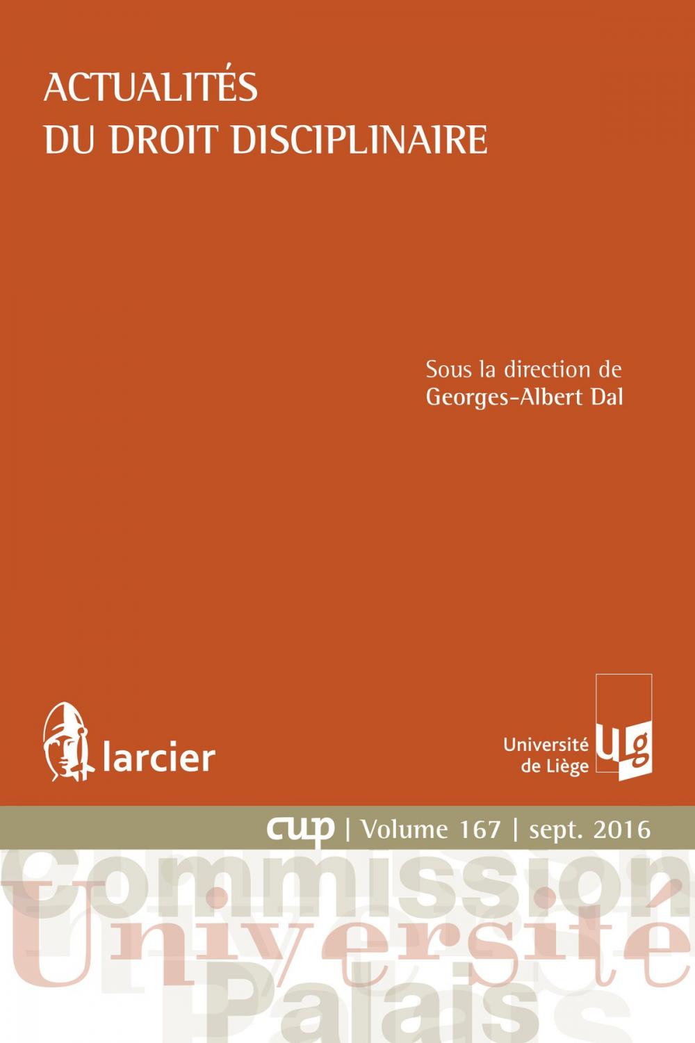 Big bigCover of Actualités du droit disciplinaire