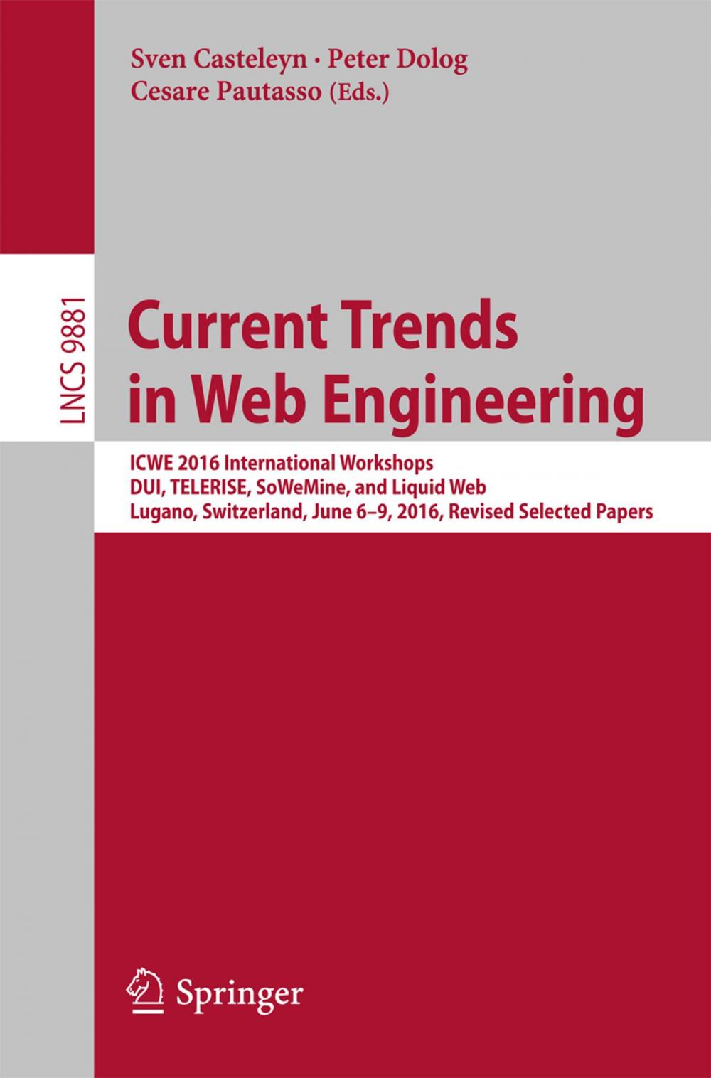 Big bigCover of Current Trends in Web Engineering