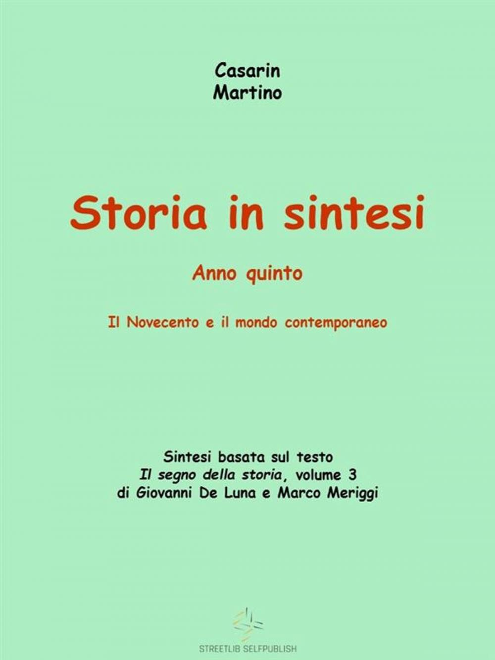 Big bigCover of Storia in sintesi, anno quinto