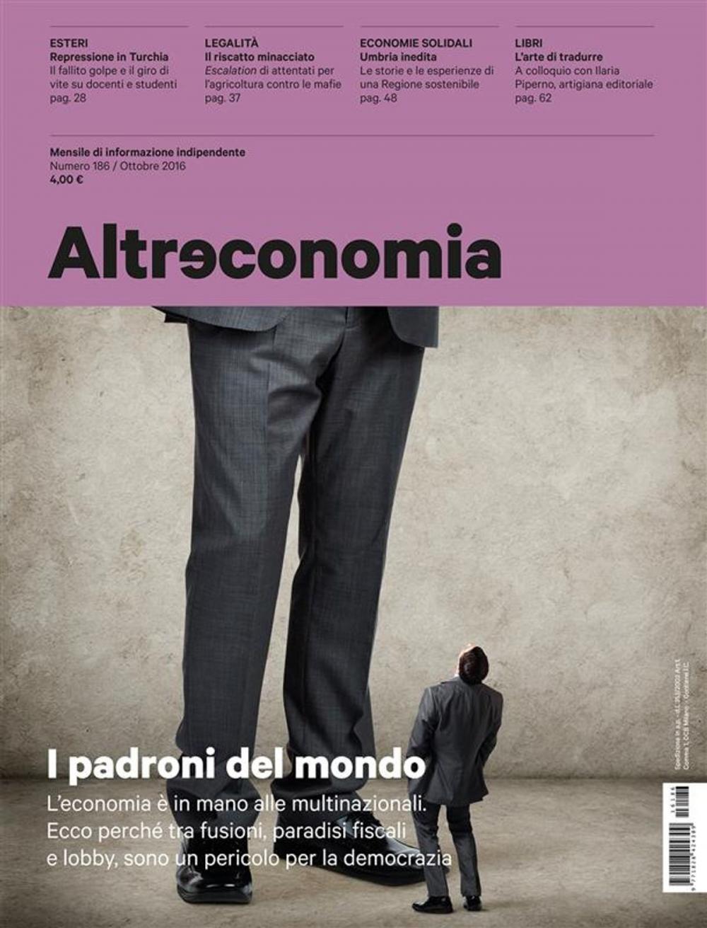 Big bigCover of Altreconomia 186 - Ottobre 2016