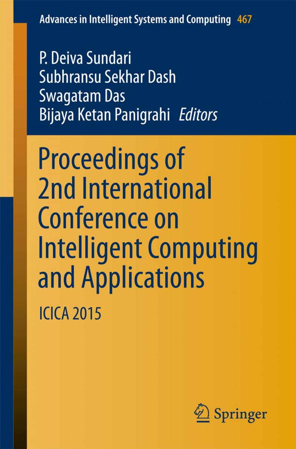 Big bigCover of Proceedings of 2nd International Conference on Intelligent Computing and Applications