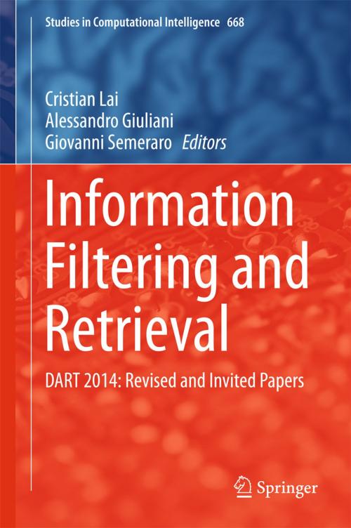 Cover of the book Information Filtering and Retrieval by , Springer International Publishing