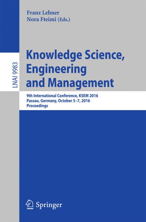 Cover of the book Knowledge Science, Engineering and Management by , Springer International Publishing