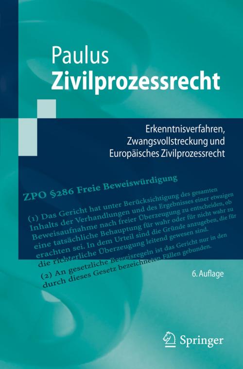 Cover of the book Zivilprozessrecht by Christoph G. Paulus, Springer Berlin Heidelberg