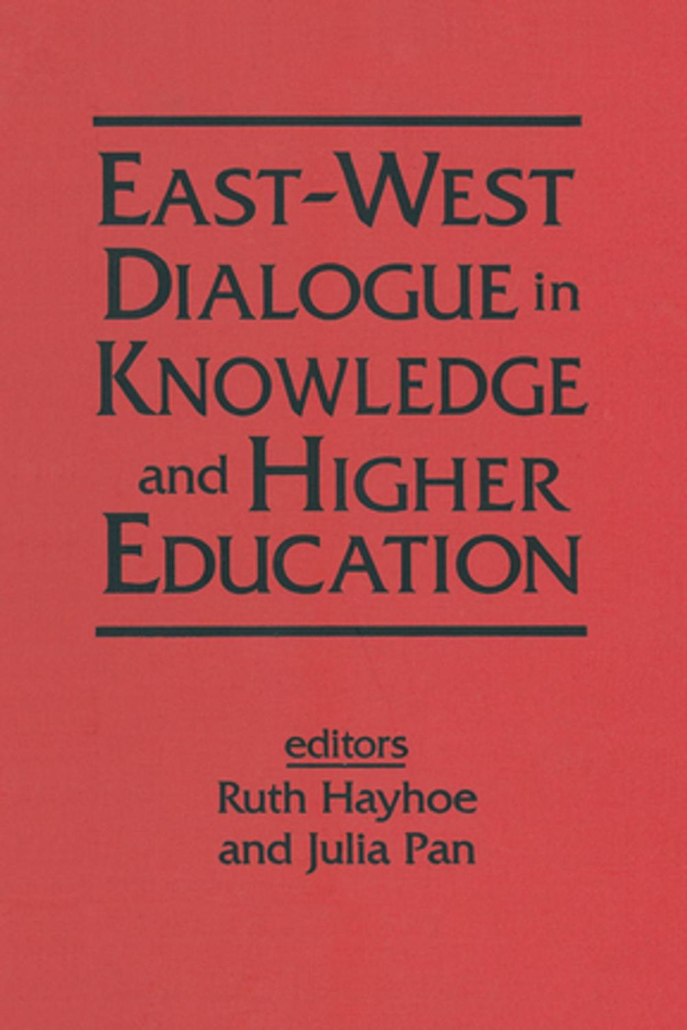 Big bigCover of East-West Dialogue in Knowledge and Higher Education