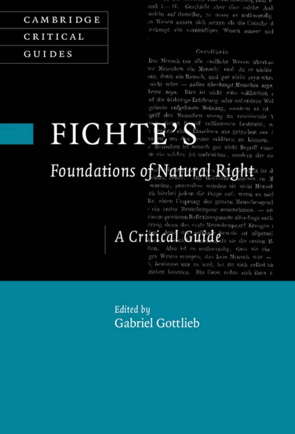 Big bigCover of Fichte's Foundations of Natural Right