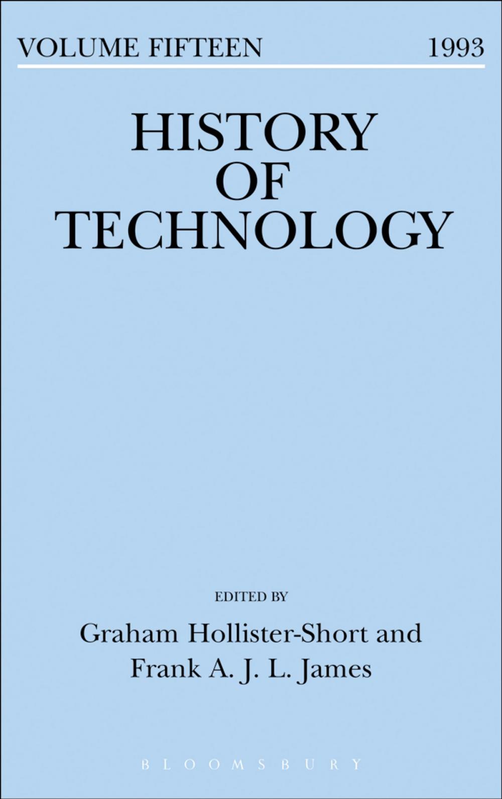 Big bigCover of History of Technology Volume 15