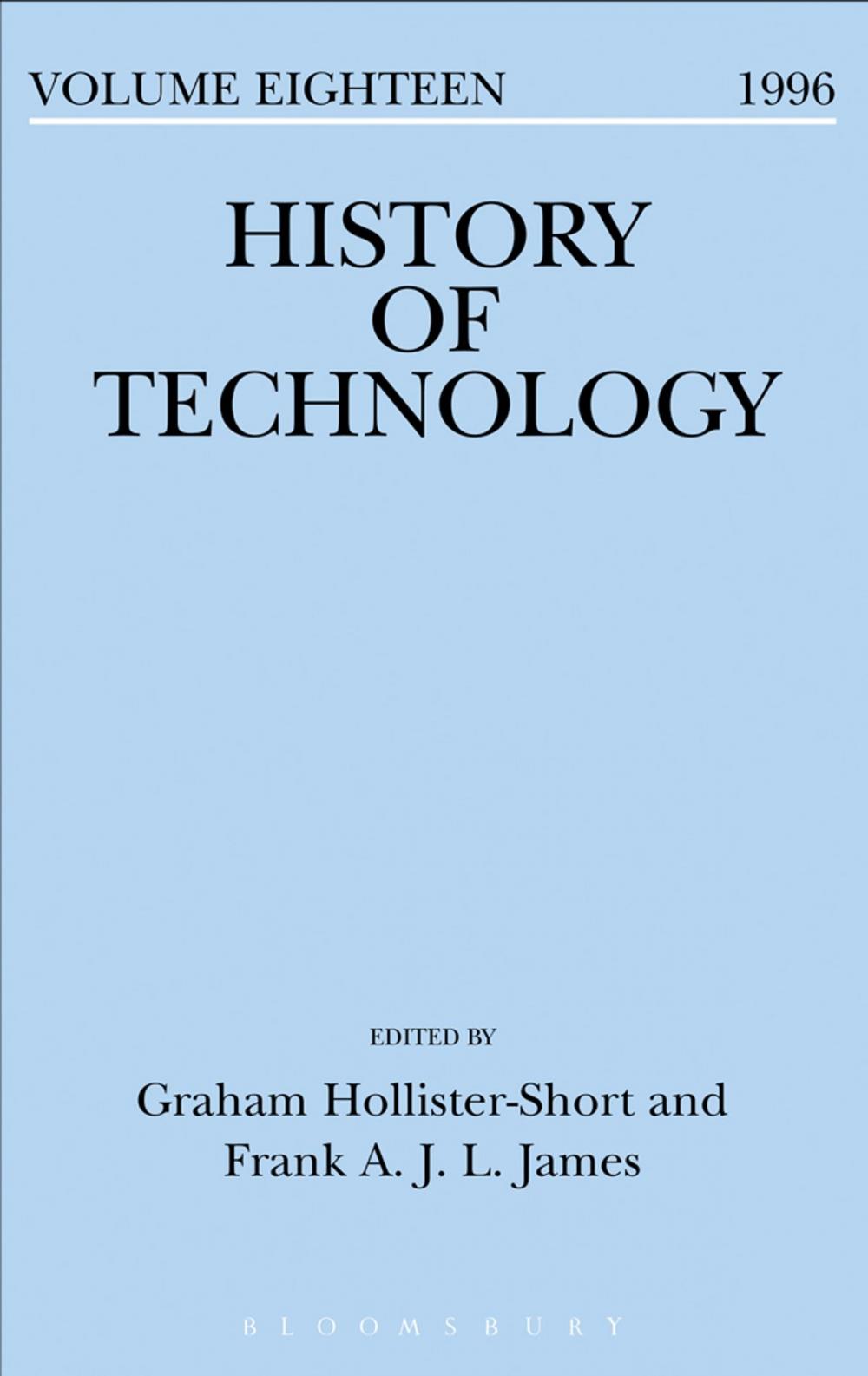 Big bigCover of History of Technology Volume 18