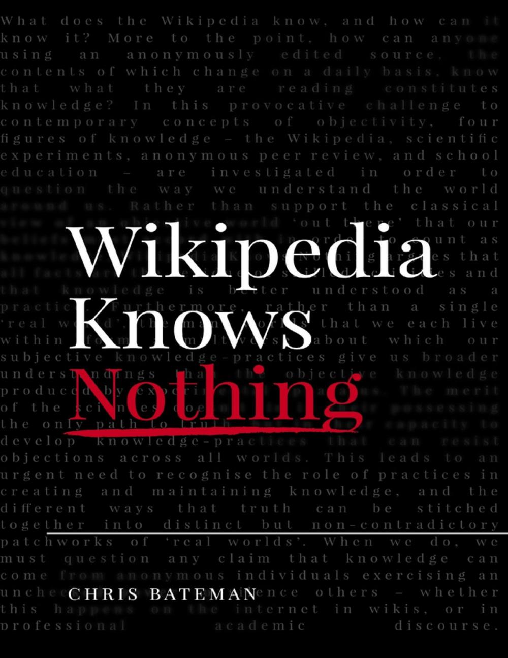 Big bigCover of Wikipedia Knows Nothing