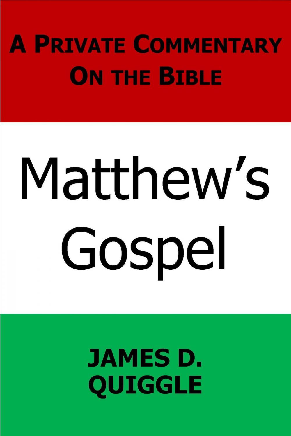 Big bigCover of Matthew's Gospel