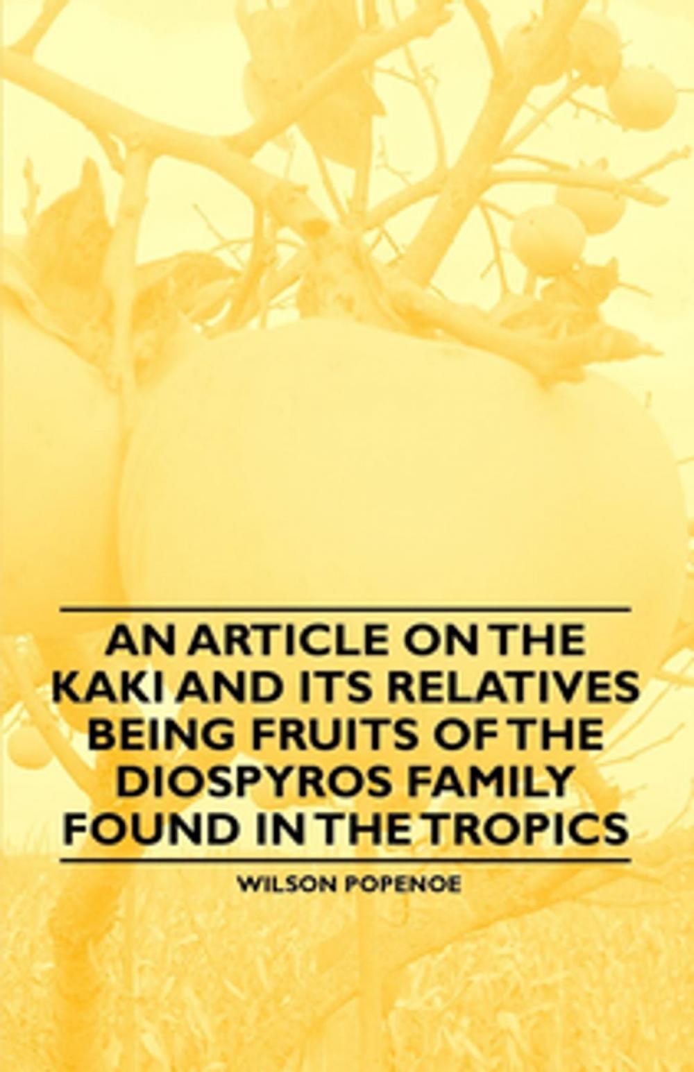 Big bigCover of An Article on the Kaki and its Relatives being Fruits of the Diospyros Family Found in the Tropics