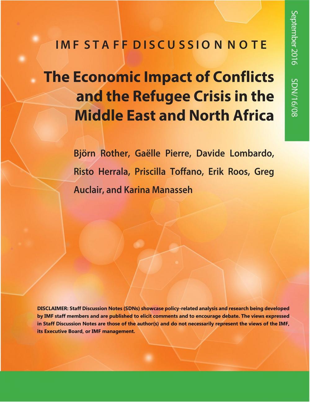 Big bigCover of The Economic Impact of Conflicts and the Refugee Crisis in the Middle East and North Africa