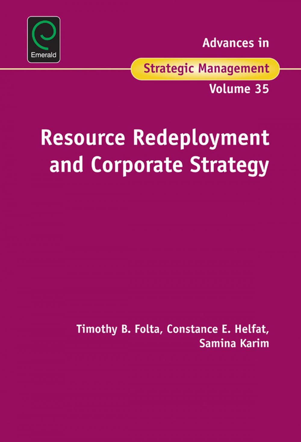 Big bigCover of Resource Redeployment and Corporate Strategy