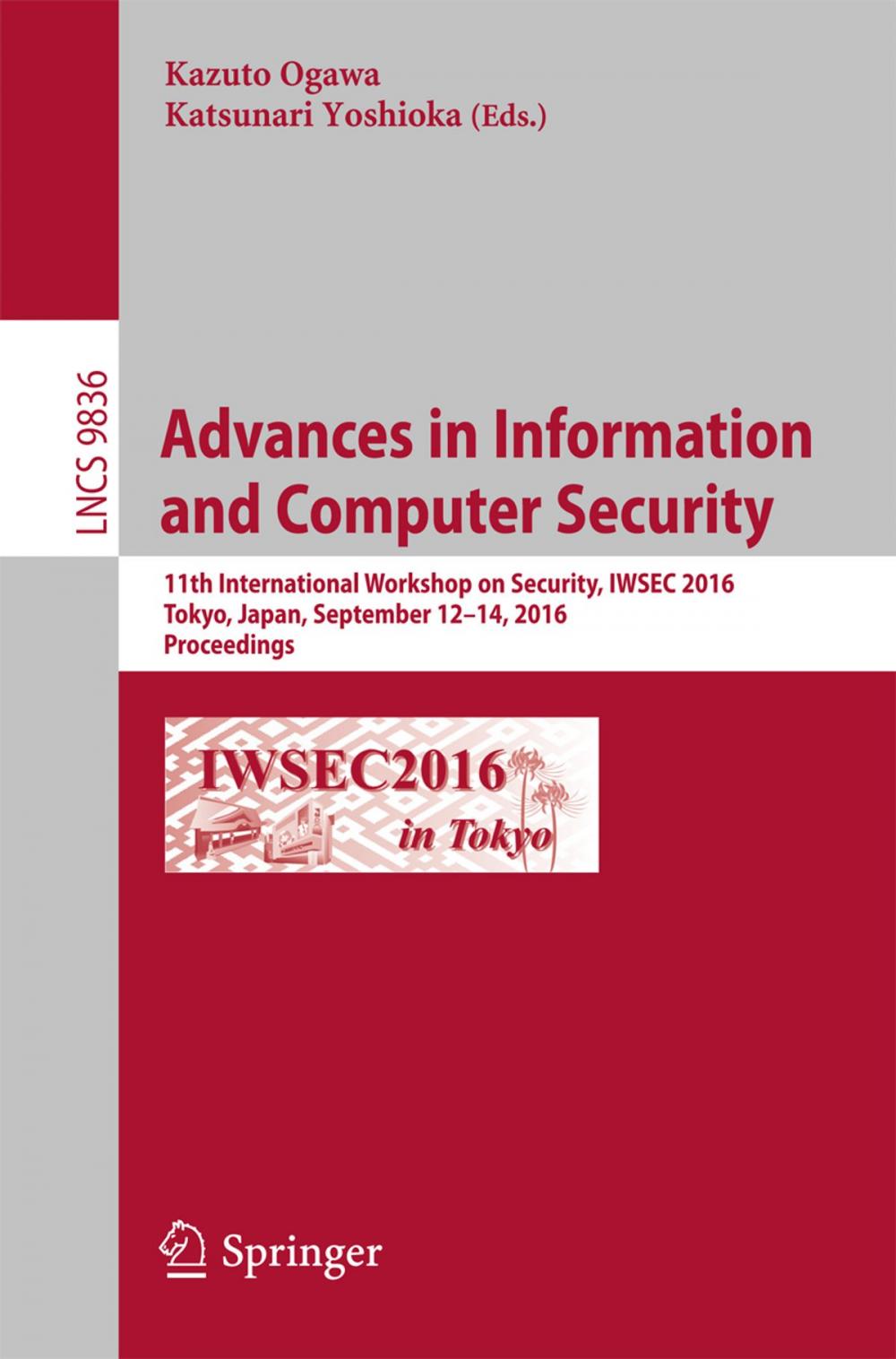 Big bigCover of Advances in Information and Computer Security