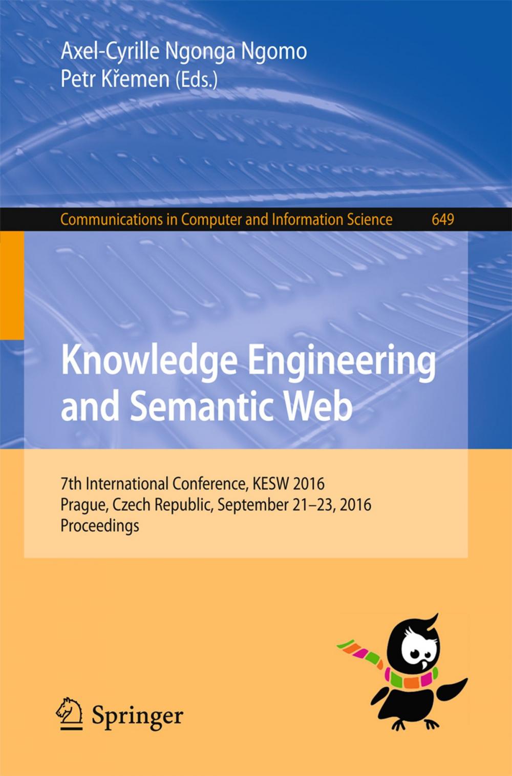 Big bigCover of Knowledge Engineering and Semantic Web