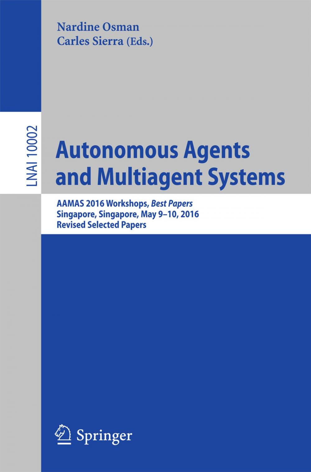 Big bigCover of Autonomous Agents and Multiagent Systems