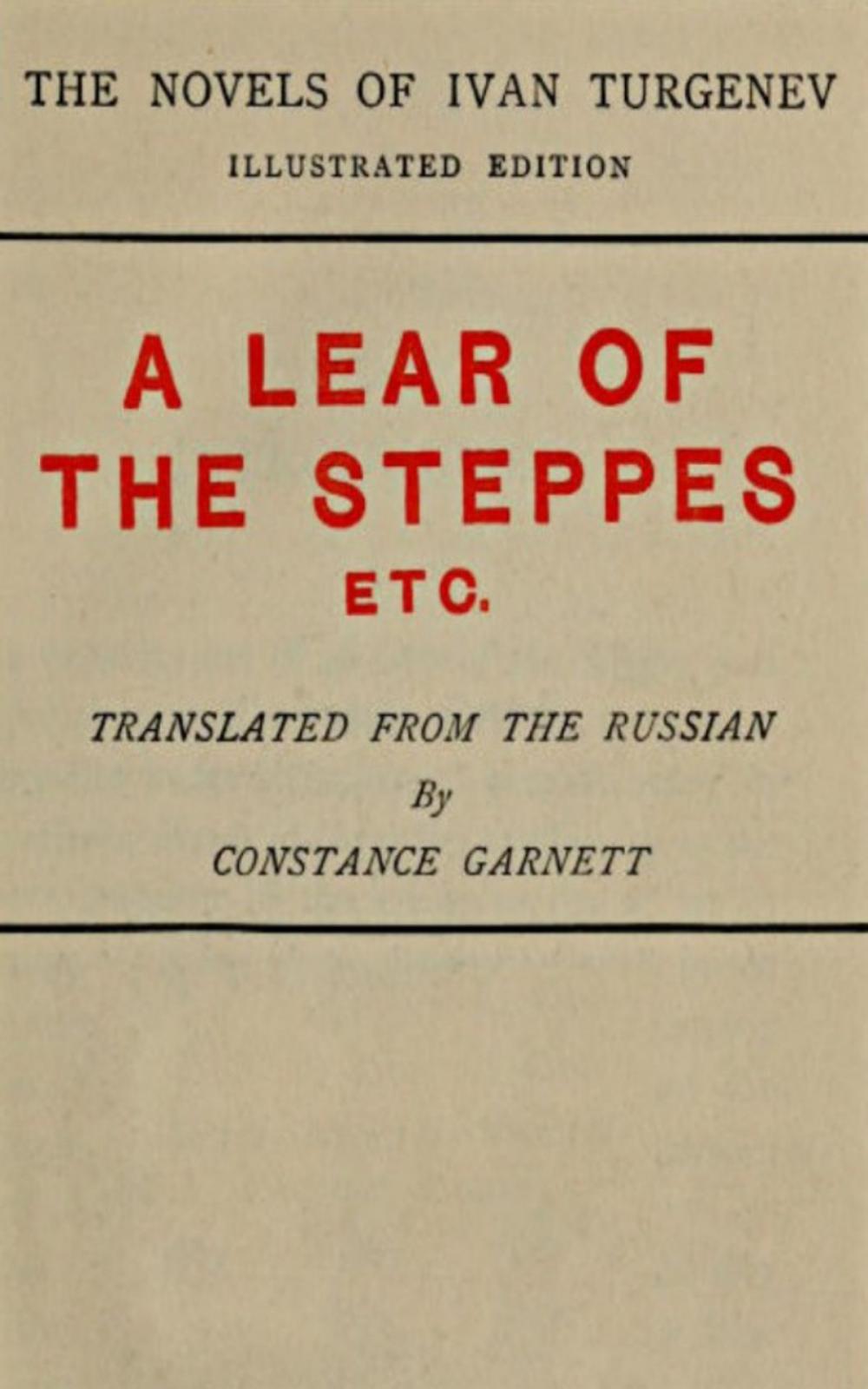 Big bigCover of A Lear of the Steppes