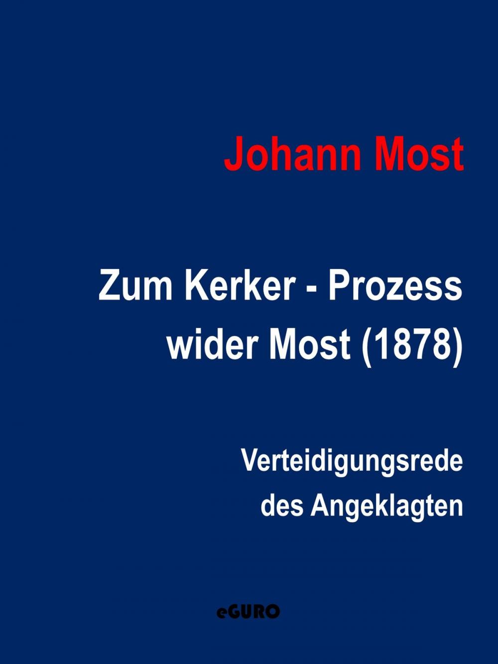 Big bigCover of Zum Ketzer - Prozess wider Most (1878)