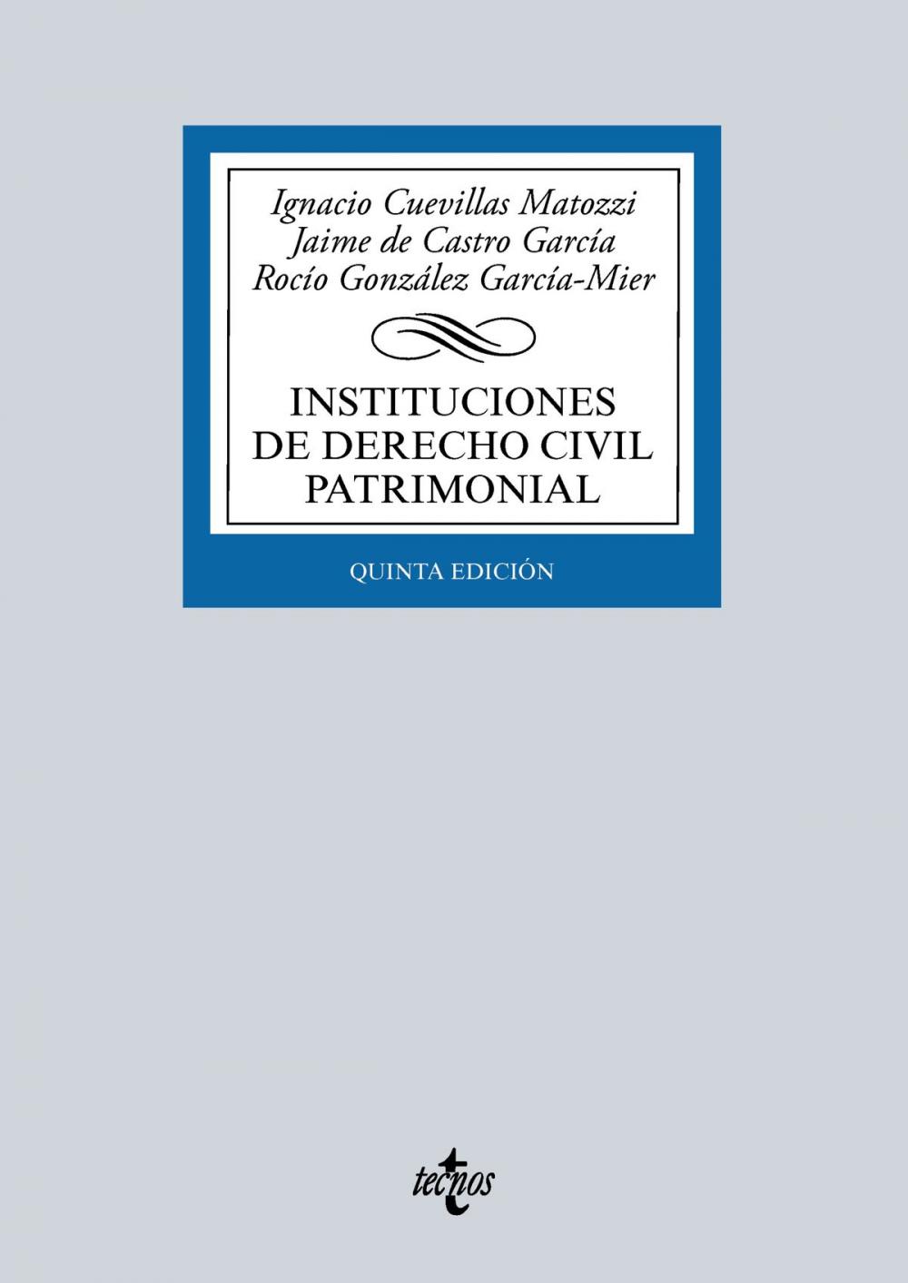 Big bigCover of Instituciones de Derecho Civil Patrimonial