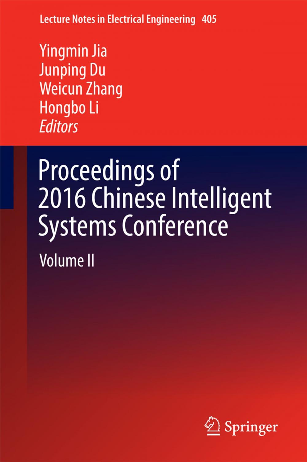 Big bigCover of Proceedings of 2016 Chinese Intelligent Systems Conference