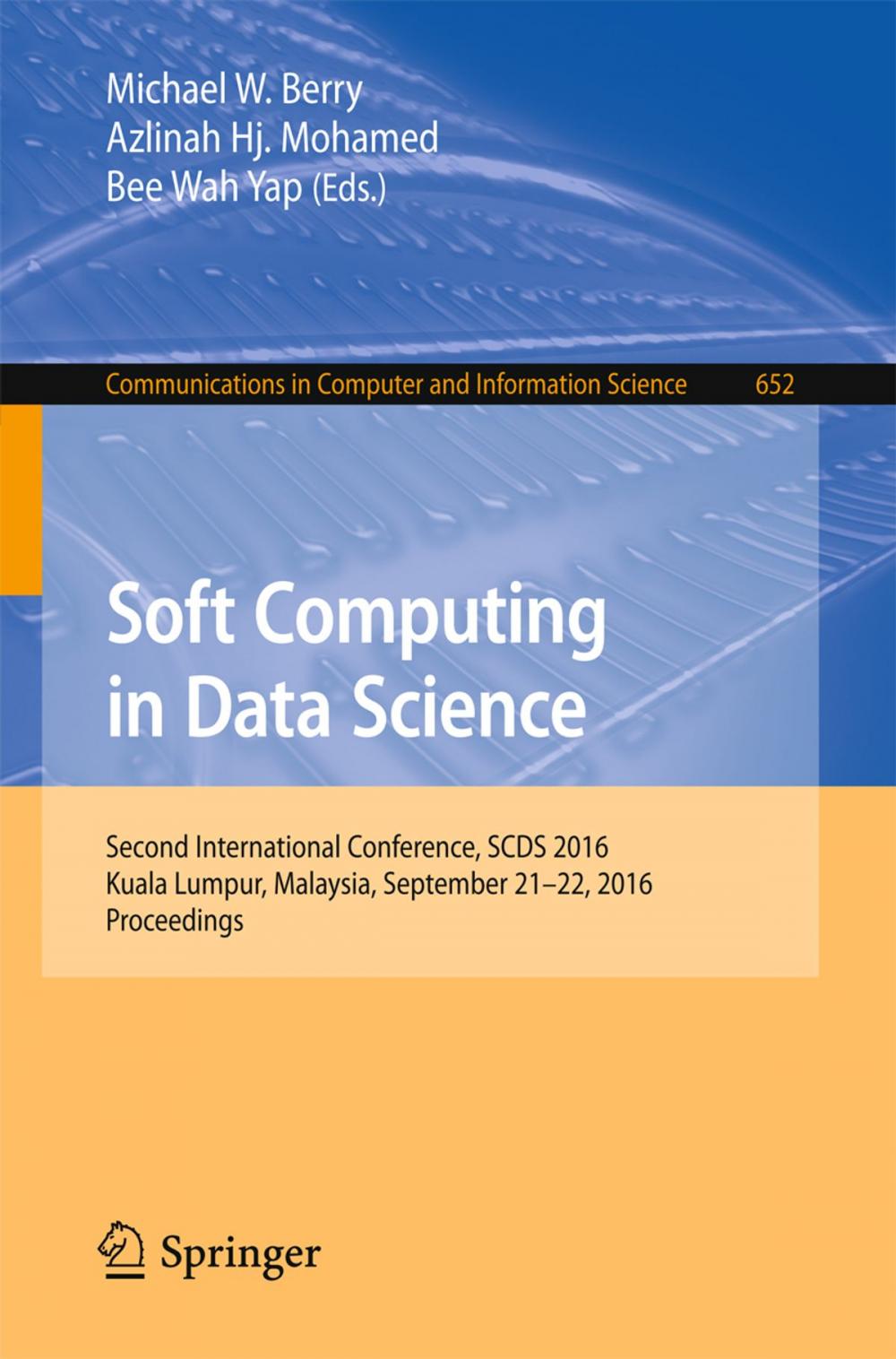 Big bigCover of Soft Computing in Data Science