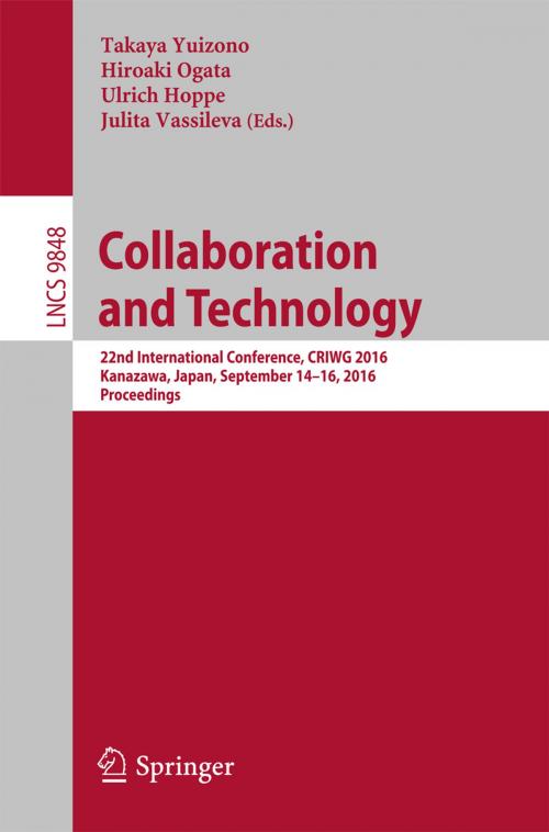 Cover of the book Collaboration and Technology by , Springer International Publishing