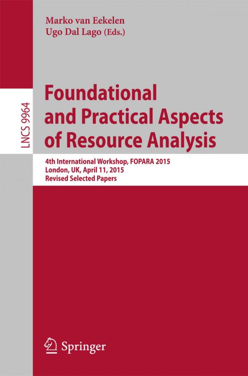 Cover of the book Foundational and Practical Aspects of Resource Analysis by , Springer International Publishing