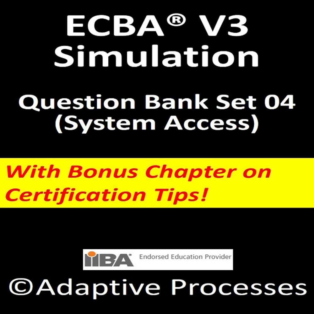 Big bigCover of ECBA V3-Simulation test - Set 4