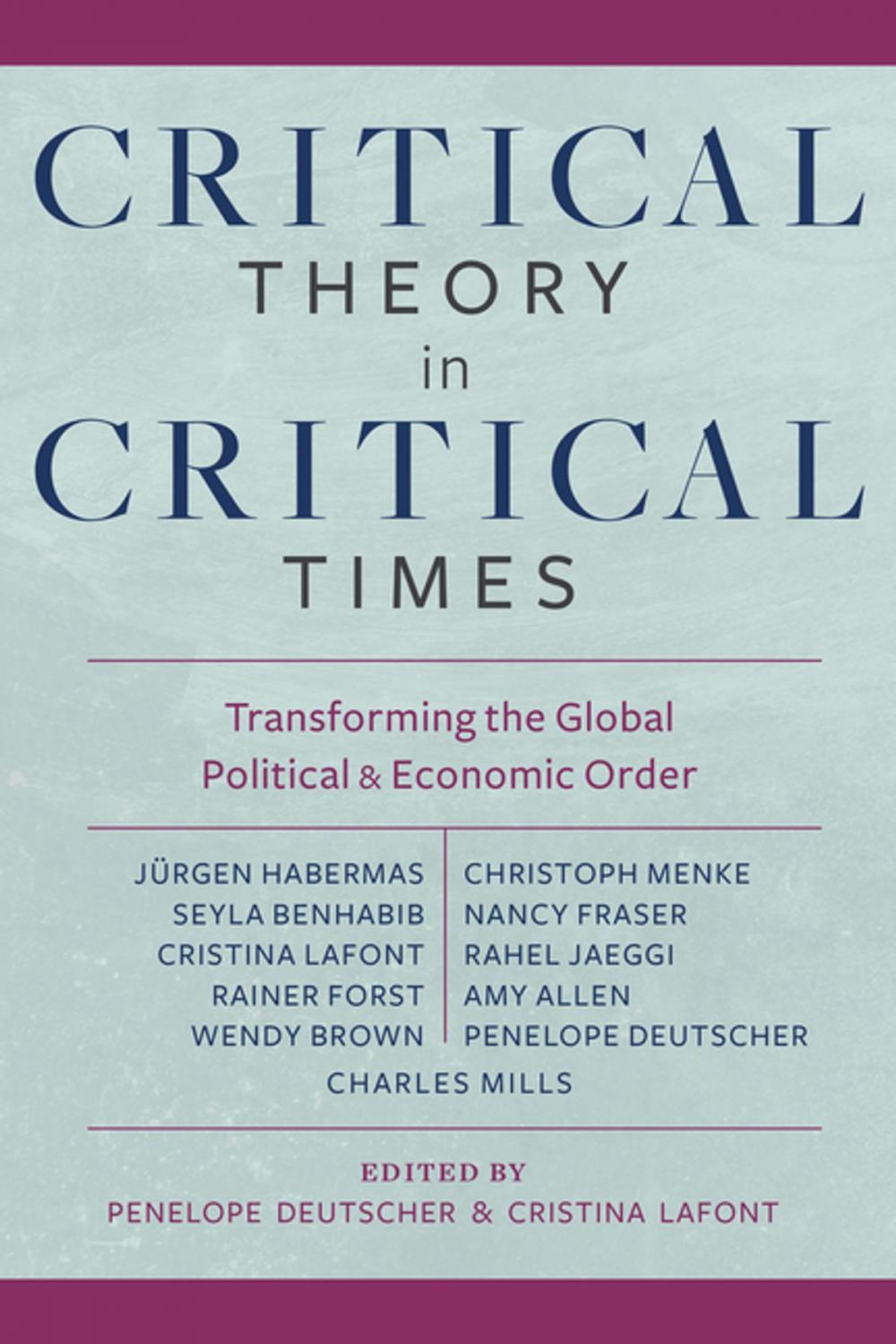 Big bigCover of Critical Theory in Critical Times