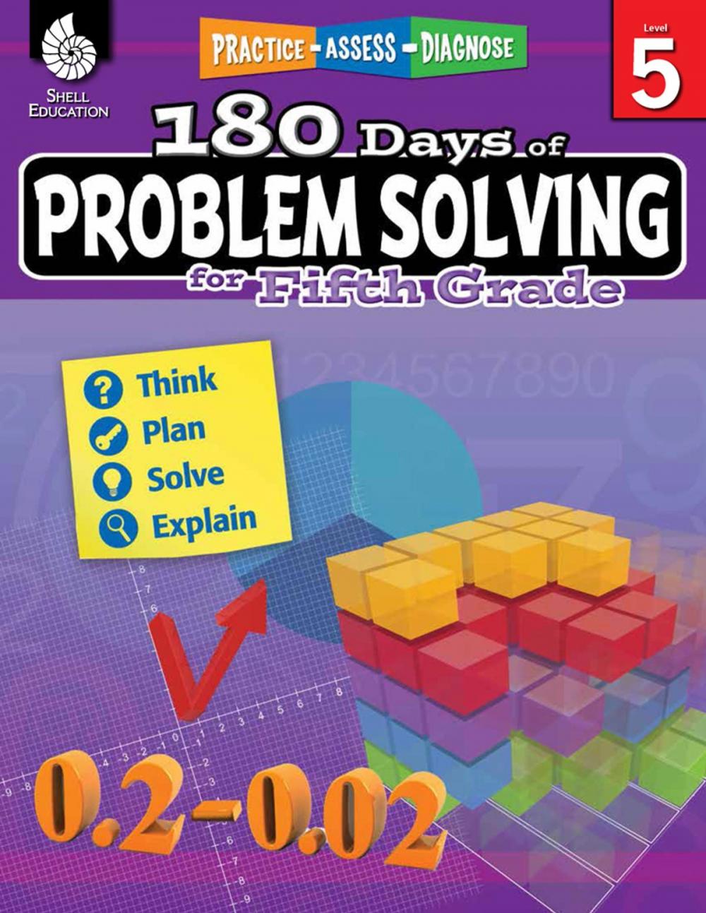 Big bigCover of 180 Days of Problem Solving for Fifth Grade: Practice, Assess, Diagnose
